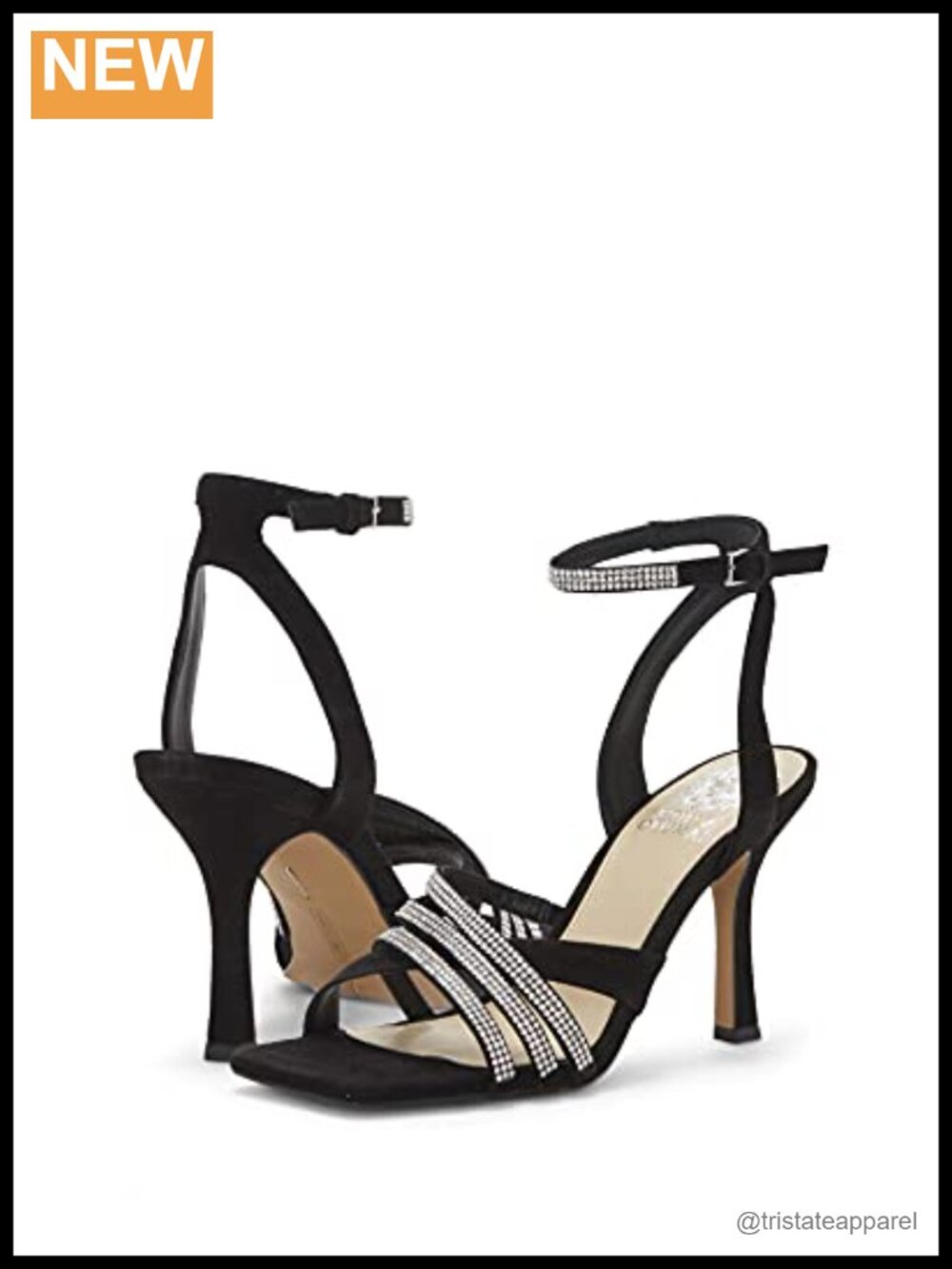 Suede Heeled Sandal with Buckle Closure, Stiletto Heel, Open Toe, Ankle Strap